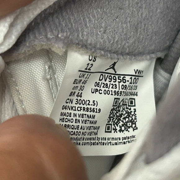 Jordan 2 Retro Low Python Sneakers Mens 12 White Cement Athletic Shoes DV9956-10 - Picture 15 of 16